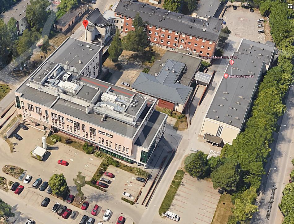 Szpital Morski w Gdyni - umiejscowienie Kaplicy Kościoła Katolickiego.